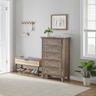 US GARVEE Vintage 5 Drawer Dresser, Grey