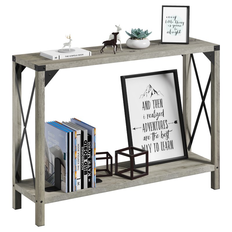 US GARVEE WCT002 Gray Console Table, Grey