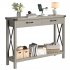 US GARVEE WCTD002 Farmhouse Living Room Drawers Grey Sofa Storage Hallway entryway Narrow Console Entry Entrance Foyer Table