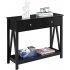US GARVEE WCTD002 Farmhouse Living Room Drawers Black Sofa Storage Hallway entryway Narrow Console Entry Entrance Foyer Table