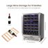 US GARVEE Wine Cooler Refrigerator 51 Bottles Compressor Dual Zone Built in Freestanding Fridge