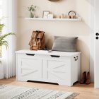 US GARVEE Wooden Storage Chest with Superior Load Capacity, Safety Hinge, MDF Board, Ample Storage Space, and 350 lb Support for Living Room, Bedroom, and Playroom