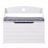 US GARVEE Wooden Toy Box Comfortable Seating Safety Hinged Lid MDF Storage Large Capacity Suitable for Kids Bedroom