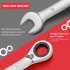 US GARVEE Wrench Set Ratcheting Combination Set 72 Teeth Cr V Steel Ratchet Wrenches Set