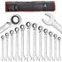 US GARVEE Wrench Set Ratcheting Combination Set 72 Teeth Cr V Steel Ratchet Wrenches Set