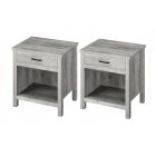 US GARVEE nightstands, 2pcs-Rustic Grey