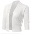 US GLORYSTAR Women s Casual Classic Solid Color 3 4 Sleeve Open Front Cropped Cardigan Black XXL