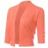 US GLORYSTAR Women s Casual Classic Solid Color 3 4 Sleeve Open Front Cropped Cardigan White 3XL
