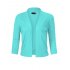 US GLORYSTAR Women s Casual Classic Solid Color 3 4 Sleeve Open Front Cropped Cardigan White M