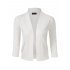 US GLORYSTAR Women s Casual Classic Solid Color 3 4 Sleeve Open Front Cropped Cardigan White M