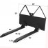 US Garvee 46 Inch Pallet Forks Attachment Skid Steer Forks 2600 lbs Capacity For Tractors Loaders Quick Attach Mount