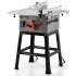 US Garvee Table Saw 10 Inch 15A Multifunctional Saw with Stand   Push Stick 90   Cross Cut   0 45   Bevel Cut 5000RPM