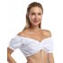 US Glorystar Women Vintage Short Sleeve Off The Shoulder Bavaria Oktoberfest Dirndl Blouse Top White L
