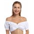 US Glorystar Women Vintage Short Sleeve Off The Shoulder Bavaria Oktoberfest Dirndl Blouse Top White L