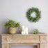 US Green Simulate Longleaf Luckyweed Flower Wreath Party Decor Outside Diameter 40CM green