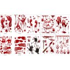 US Halloween Decoration Bloody Handprints Footprints Pattern Wall  Stickers 10 sheets
