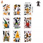US Halloween Style Stickers Electrostatic Window Stickers Dwarf Pattern Horror Decoration  Stickers Type A