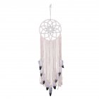 US Handmade Hanging Tapestry 30CM Round Feather Wall Pendant for Study Girl Room Decoration MS7512 Ï30*124CM