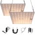 US JUSTSMART LED Grow Light 3x3ft Coverage with New Full Spectrum 100 Watt Plant Growing Lamps 2 Packs