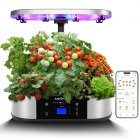 US JUSTSMART WiFi 12 Pods Hydroponics Growing System with APP Controlled Indoor Garden Up to 30 inch