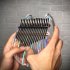 US Kalimba Acrylic 17 Key Transparent Kitten Thumb Piano Mbira with Tuner Hammer Holder Kalimba Case