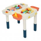 US Kids Activity Table Set with Building Blocks Foldable Building Block Table