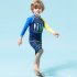 US Kids Boys Quick Dry Sunscreen Long Sleeve Swimwear Shorts Surfing Wetsuit Dark blue 9 10Y