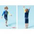 US Kids Boys Quick Dry Sunscreen Long Sleeve Swimwear Shorts Surfing Wetsuit Dark blue 9 10Y