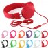 US Kids Wired Ear Headphones Stylish Headband Earphones for iPad Tablet  Rose red