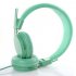 US Kids Wired Ear Headphones Stylish Headband Earphones for iPad Tablet  Rose red