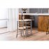 US Kitchen Breakfast Table Ergonomic Design Easy Assembly for Apartment Dining Room Wood Color
