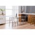 US Kitchen Breakfast Table Ergonomic Design Easy Assembly for Apartment Dining Room Wood Color