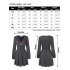US LEADINGSTAR Women Solid Long Sleeve Elastic Waist Wrap V Neck Fit Flare Dress Gray 2XL