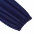 US LEADINGSTAR Women Solid Long Sleeve Elastic Waist Wrap V Neck Fit Flare Dress Dark Blue XS