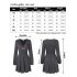 US LEADINGSTAR Women Solid Long Sleeve Elastic Waist Wrap V Neck Fit Flare Dress Gray S
