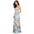 US LEADINGSTAR Women Strapless Tube Empireline Summer Beach Maxi Dress Sky blue S