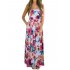 US LEADINGSTAR Women Strapless Tube Empireline Summer Beach Maxi Dress Sky blue S