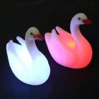 US LED 7 Colors Change Lamp Romantic Swan Shape Christmas Night Light Decoration Colorful gradient 1W