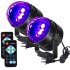 US LITAKE 2Pcs UV Black Light 6W LED Disco Ball Party Lights