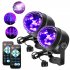 US LITAKE 2Pcs UV Black Light 6W LED Disco Ball Party Lights