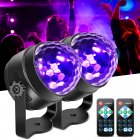 US LITAKE 2Pcs UV Black Light 6W LED Disco Ball Party Lights