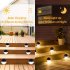 US LITAKE 8 Packs Solar Fence Post Lights for Garden Yard