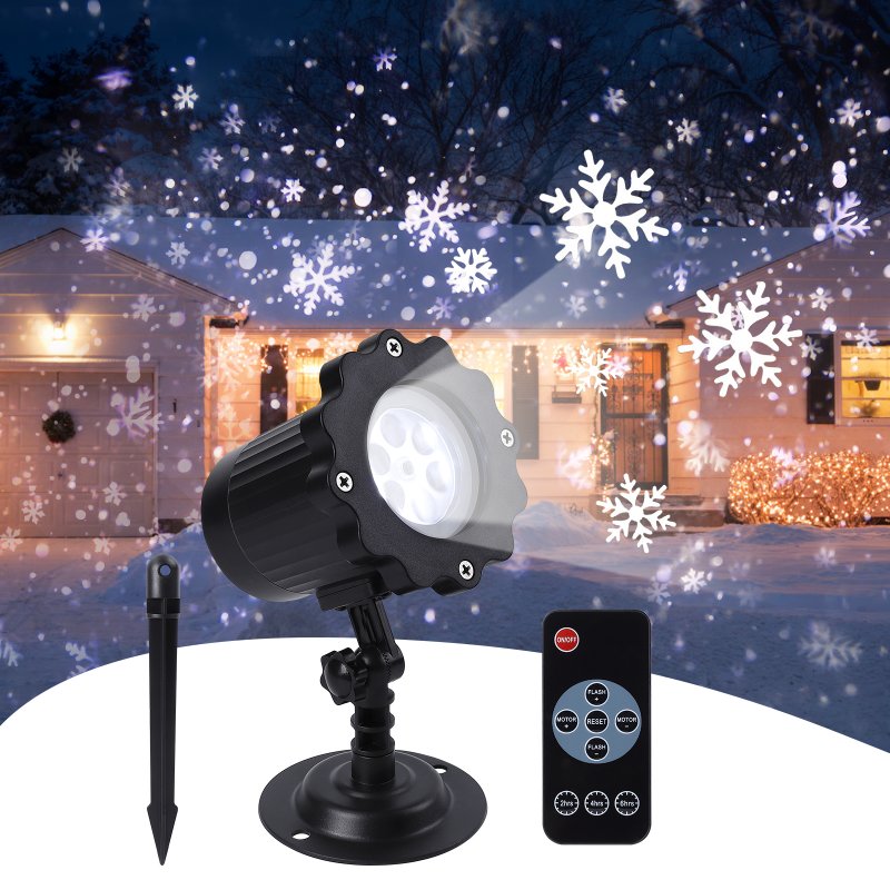 US LITAKE Christmas Snowflake Projector Lights Christmas Led Landscape Projector Lights Outdoor Waterproof