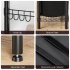 US Laundry Rack Bamboo Tube Storage Laundry Basket with 2 Laundry Bags Removable 45L Metal Frame for Laundry Room Bathroom Living Room Bedroom Black