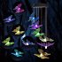 US Led Solar Wind chime Light Butterfly Waterproof Color Changing Lights Outdoor Garden Landscape Decoration Pendant Wind Chime Lamp  Butterfly