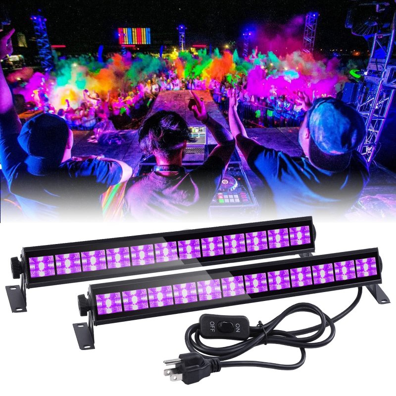 US Litake 36W Black Light for Glow Party 2 Packs