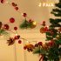 US Litake Christmas Garland with Lights 2 Pack 6 56FT 20 LED Battery Operated Pine Lights with Red Berry Lighted