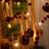 US Litake Christmas Garland with Lights 2 Pack 6 56FT 20 LED Battery Operated Pine Lights with Red Berry Lighted