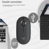 US Logitech Pebble M350 Wireless Mouse Bluetooth compatible 5 2 2 4G Dual Mode Silent Usb Receiver White