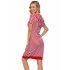 US MISSKY Women s Casual Short Sleeve Solid Color Pullover Hooded Tunic Dress with Kangaroo Pocket